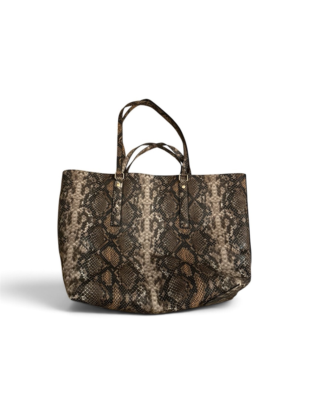 ALDO Oversized Python Snake Print Tote Work Bag Large Carryall